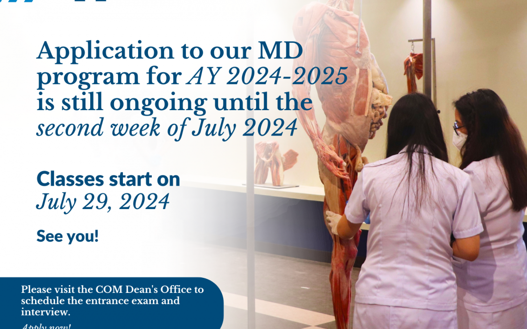 Application to our MD program for AY2024-2025 is still onging.