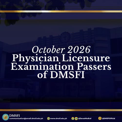Celebrating Our New Physicians: DMSFI Congratulates the October 2026 PLE Passers